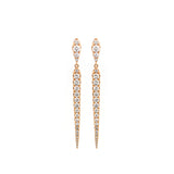 1.5ct Diamond 14K Gold Linear Earrings