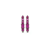 2.50ct Ruby 18K Gold Suspender Bar Earrings