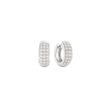 0.50ct Diamond 14K Gold Pave Hoop Earrings