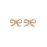 14KY Gold Large Bow Earrings