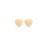 14KY Gold dome Puff Heart stud