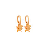 14KY Gold Multi Stars Dangle Earrings