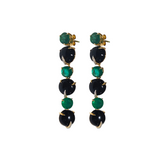 Onix Emerald Diamond 18K Gold Earrings