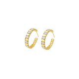 1.54ct Diamond 14K Gold Hoop Earrings