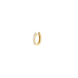 0.10ct Diamond 18K Yellow Gold Hoop - One Side