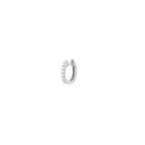 0.10ct Diamond 18K White Gold Hoop - One Side