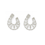 1.97ct Diamond 14K Gold Curved Statement Earrings