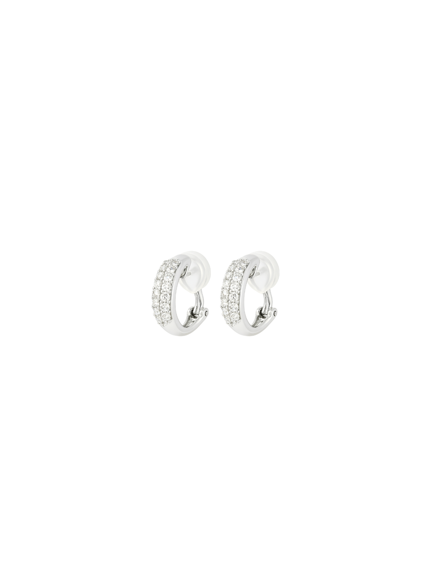 0.50ct Diamond 18K Gold Huggie Hoop Earrings