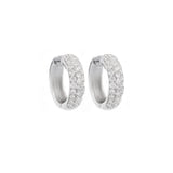 0.64ct Diamond 18K Gold Chunky Pave Huggie Hoop Earrings