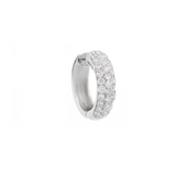0.32ct Diamond 18K Gold Chunky Pave Huggie Hoop Earrings