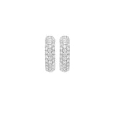 0.64ct Diamond 18K Gold Chunky Pave Huggie Hoop Earrings