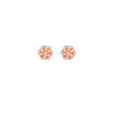 5.97ct Diamond _ 14K Gold Flower Stud Earrings