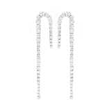 3.27ct Diamond 14K Gold Linear Cascade Earrings