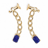 18KY Grumet Lapiz Lazuli Earring