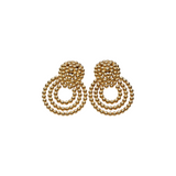18KY 20.4g Bead Dangle Earrings