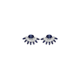 3.78ct Diamond Sapphire 18K Gold Earrings