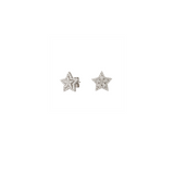 0.43ct Diamond 18K Gold Star Stud Earrings