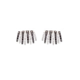 1.27ct Black Diamond 18K Gold Cluster Earrings