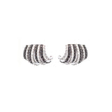 1.27ct Black Diamond 18K Gold Cluster Earrings