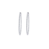 5.0ct Diamond 14K Gold Inside Outside Hoop Earrings