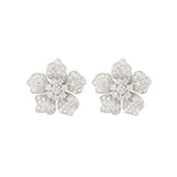 4.95ct Diamond 18K Gold Flower Earrings