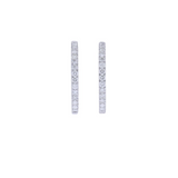 4.0ct Diamond 14K Gold Inside Outside Hoop Earrings