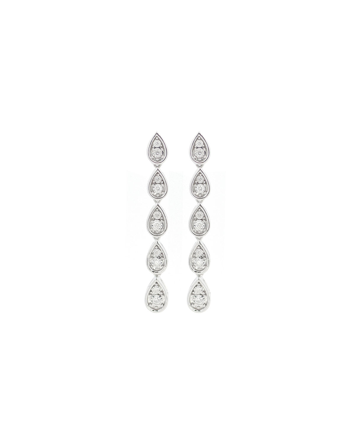 0.45ct Diamond 14K Gold Linear Earrings