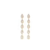 0.45ct Diamond 14K Gold Linear Earrings