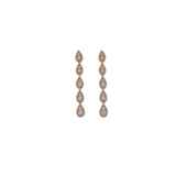 0.45ct Diamond 14K Gold Linear Earrings