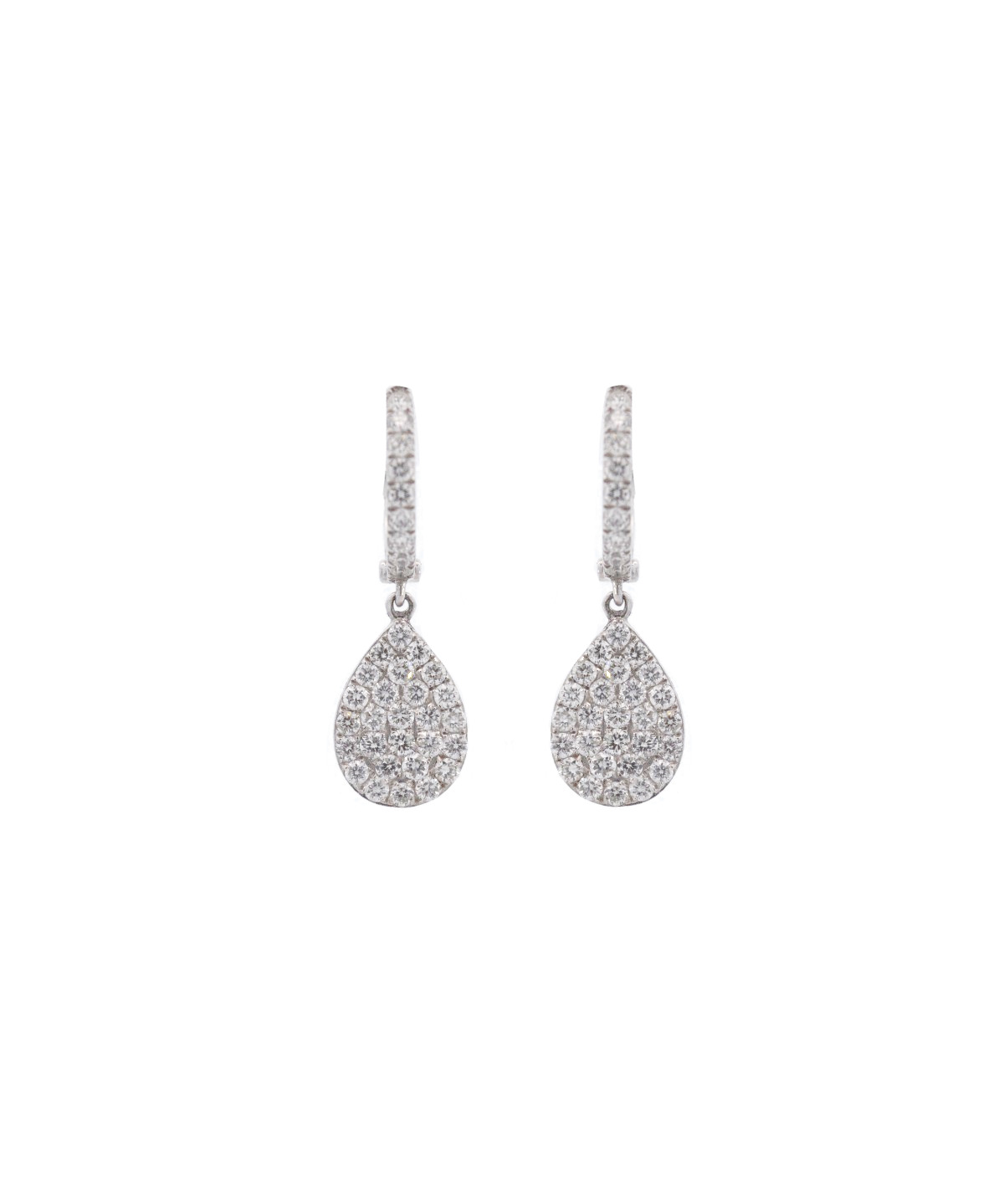1.50ct Diamond 18K Gold Dangle Earrings