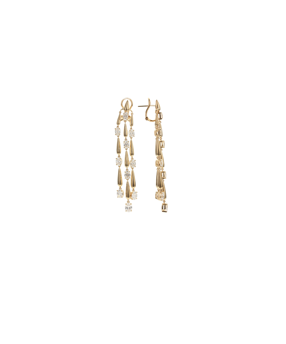 6.15ct Diamond 14K Gold Earrings