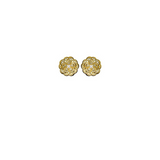 3.31ct Diamond 14K Gold Flower Earrings