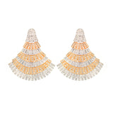 5.08ct Diamond 18K Gold Statement Earrings