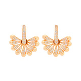 2.15ct Diamond 18K Gold Flower Earrings