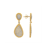 2.10ct Diamond 14K Gold Dangle Earrings