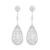 15.35ct Diamond 18K Gold Statement Dangle Earrings