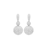 12.39ct Diamond 14K Gold Statement Dangle Earrings