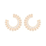 2.00ct Diamond 14K Gold Circle Earrings