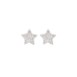 0.10ct Diamond 14K Gold Dainty Star Earrings