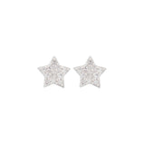 0.98ct Diamond 18K Gold Star Stud Earring