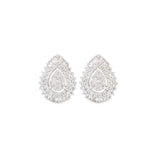 2.00ct Diamond 14K Gold Cluster Pear Stud Earrings