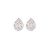 1.00ct Diamond 14K Gold Pear Cluster Stud Earrings