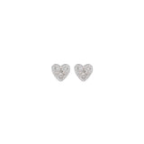 0.37ct Diamond 14K Gold Dainty Heart Stud