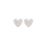 0.38ct Diamond 14K Gold Dainty Pave Heart Stud