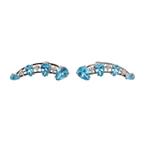 5.01 Diamond Apatite 18K Gold Climber Earring