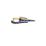 1.67ct Ruby 14K Gold Pointed Hoop Earrings