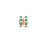 Hoop K Gold Turquoise Hoop Earrings