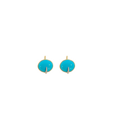 3.43ct Diamond Turquoise 18K Jacket For Earrings