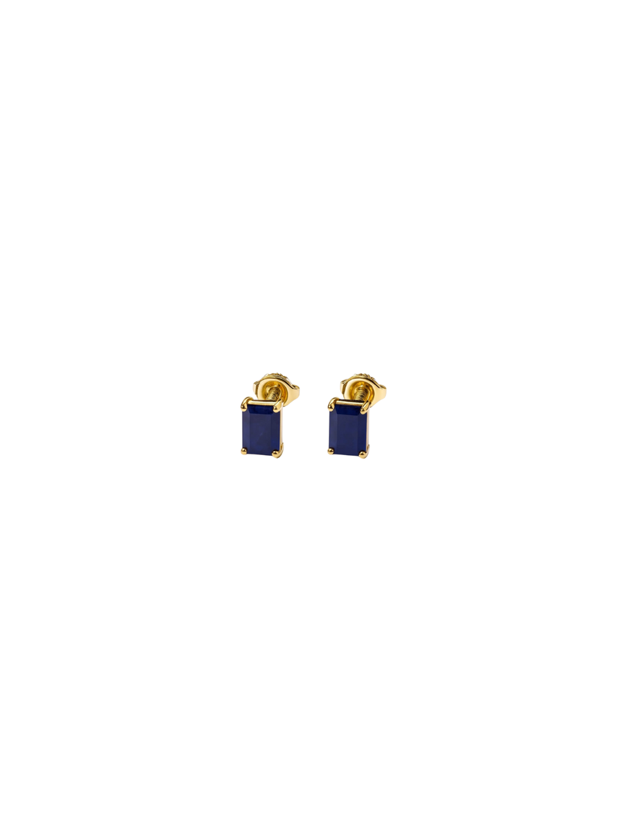 Lapis Lazuli 18K Gold Stud Earring