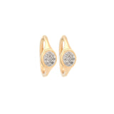 1.48ct Diamond 14K Gold Hoop Earrings